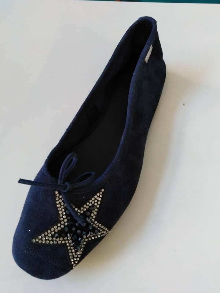 Balerine bleu à étoile
